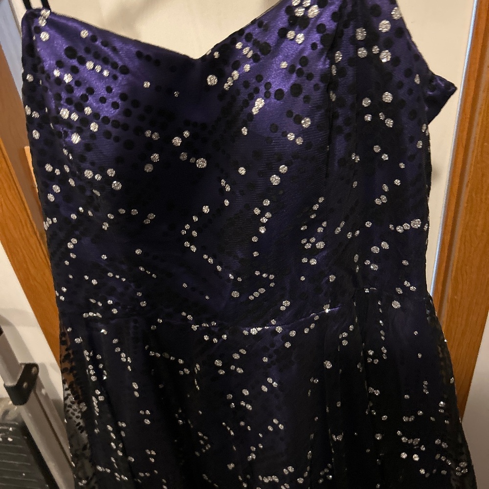 Purple and black dress